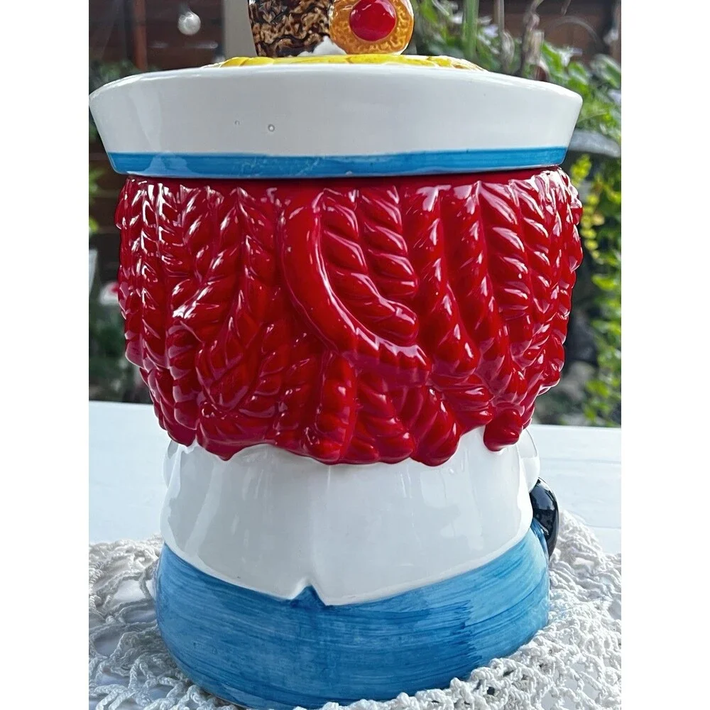 🤩Vintage Raggedy Ann Cookie Jar wearing Raggedy Andy Hat Napcoware Import Japan